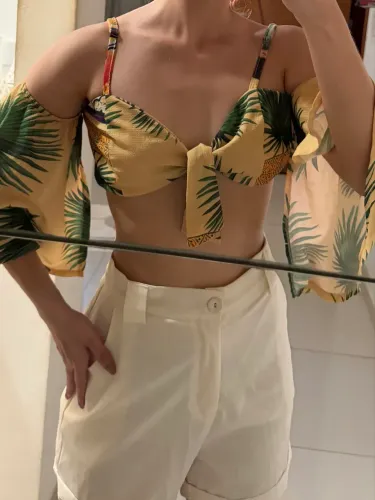 Cropped estampado ciganinha