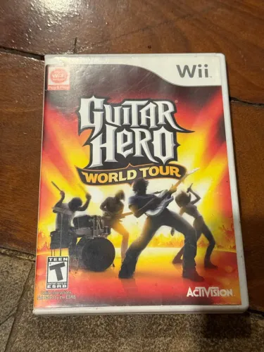 jogo Guitar Hero World Tour para o console Nintendo Wii.