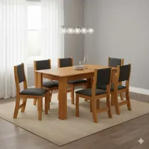 Mesa de Jantar Violeta com Cadeiras Sol Grafite