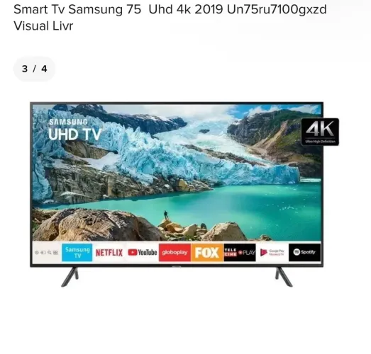 SMART TV SAMSUNG 75? UHD 4K - RU7100 (2019)
