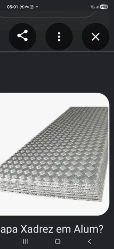 Vendo chapa xadrez de Alumínio piso