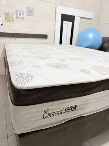 CAMA BOX QUEEN GAZIN ESSENCIAL - COLCHÃO + BASE