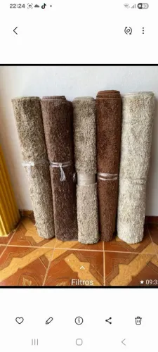 Tapete varias cores com 3 peças 2 de porta de entrada e um grande de medindo 1por 11/2