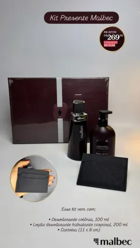 Kit presente perfume Malbec oboticário