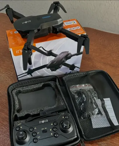 Drone Dobrável 2.4GHz Câmera 4K Full HD Sensor de Obstáculos 360 LED Navegação GPS