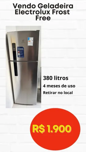 Geladeira com apenas 4 mês de uso, motivo da venda irei me mudar.