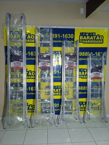 ESCADA ARTICULADA EXTENSIVA 5 DEGRAUS PROFISSIONAL