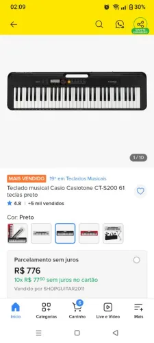 Teclado casio cts 200