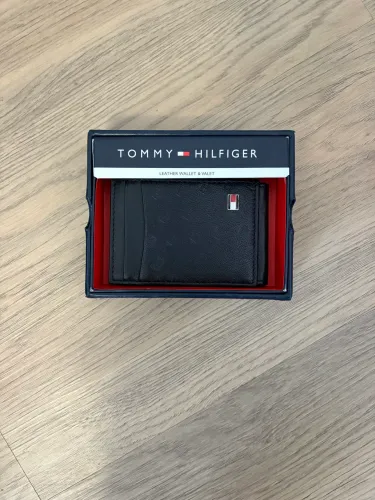 Carteira Tommy Hilfiger Original Couro Preta Nova