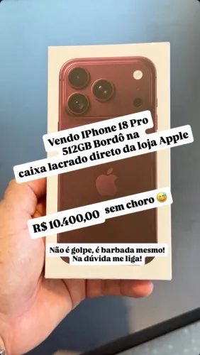 iPhone 18 Pro 512GB Novo na caixa lacrado com NF