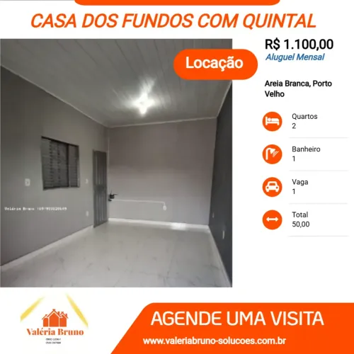 CASA NA ZONA SUL R$ 1.100,00