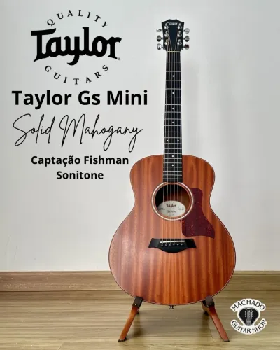 Violão Taylor GS Mini-e Limited African Ziricote + Bag Original Taylor