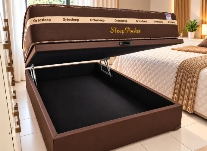 Cama casal baú e colchão