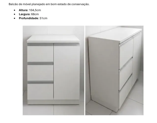 Balcão Branco Multiuso LINDO