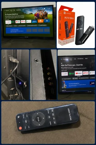 TV Multilaser 39" HD + Xiaomi Mi TV Stick Original (Vira Smart!)