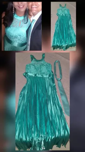 Vestido festa verde menta