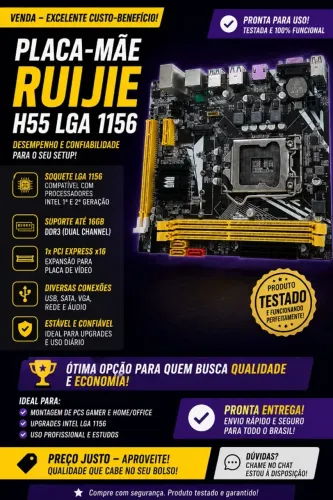 Placa-Mãe B75 Revenge LGA 1155 DDR3 - Excelente Estado