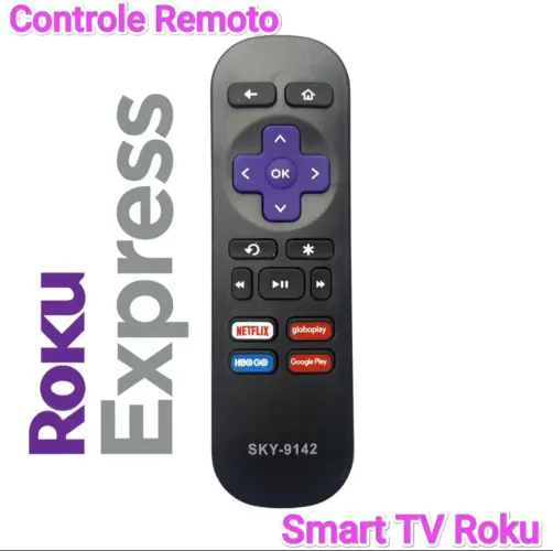 Controle Remoto compatível com Smart TVs com Sistema Roku Novo