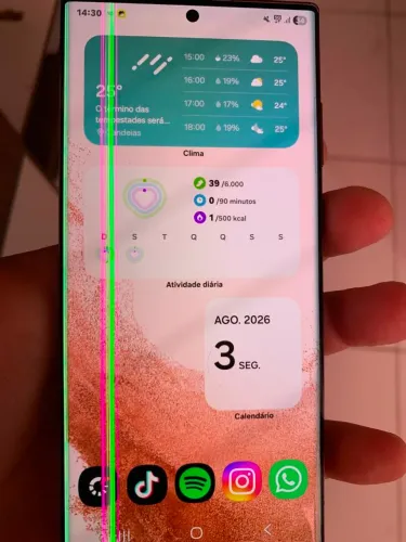 Samsung s22 ultra (com linhas na tela )