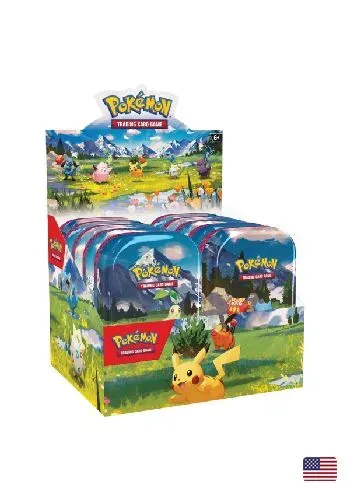Display Mini Lata - Heróis Excelsos (Kit com 10) Lacrado de cartas Pokémon