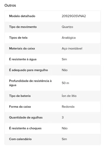 Relógio Séculos Original. Novo