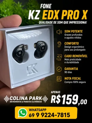 Fone kz EDX PRO X (Black/Preto)