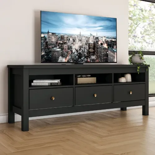 Rack Bancada Indiana para TV Até 65 Polegadas Branco ou Preto