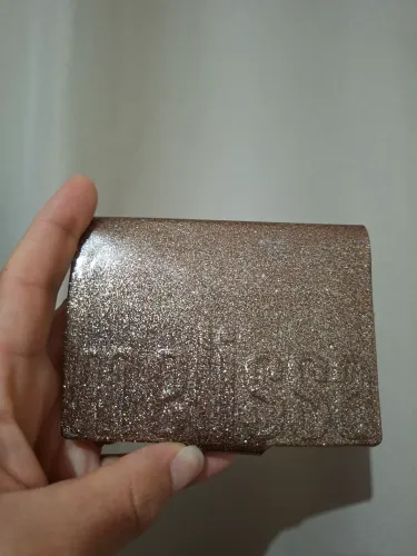Carteira Porta cartão Melissa dourada com glitter