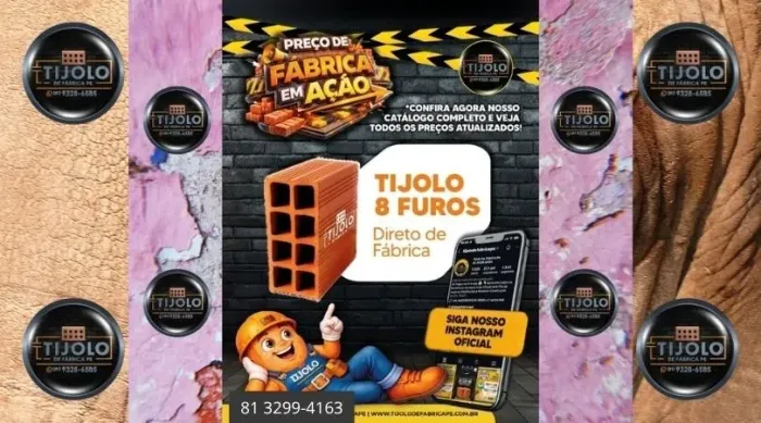 tijolo 8 furos para construção residencial 