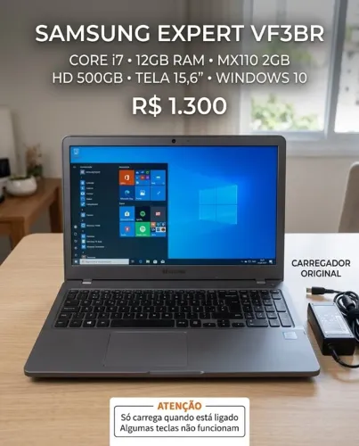 Notebook Samsung Expert VF3BR Core i7 + MX110 2GB 