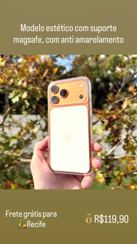 Capa iPhone 17 pro max slim clear magsafe