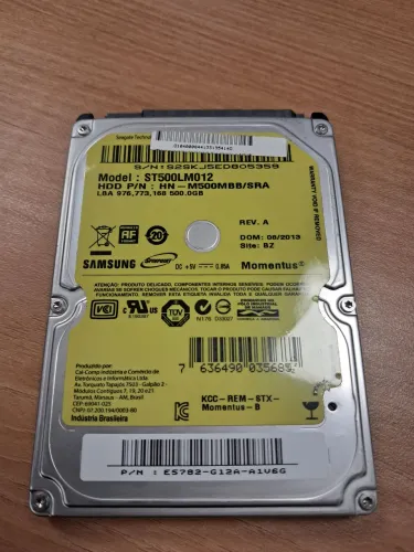 HD 500 gigas para notebook