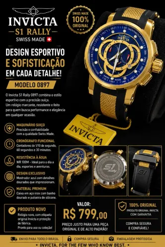 ? INVicta S1 Rally Modelo 0897 - ORIGINAL
