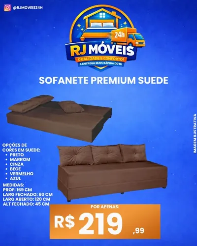 Sofanete em suede(Pague na entrega)