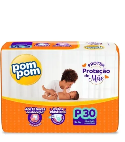 4 pacotes de Fralda descartável P pompom