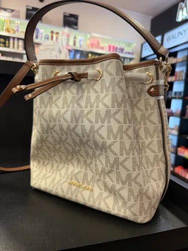 Bolsa Michael Kors Original - Bege e Marrom | Estampa Signature
