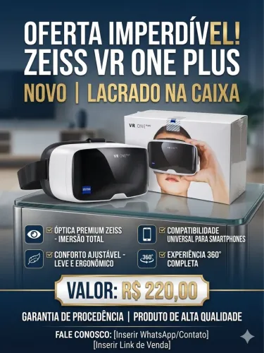 OFERTA IMPERDÍVEL! ZEISS VR ONE PLUS NOVO I LACRADO NA