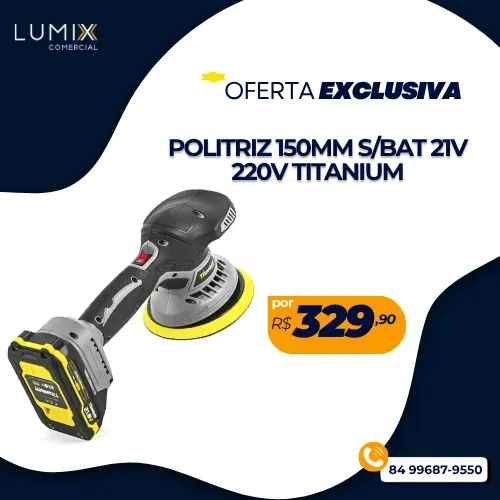 POLITRIZ 150MM S/BAT 21V 220V TITANIUM