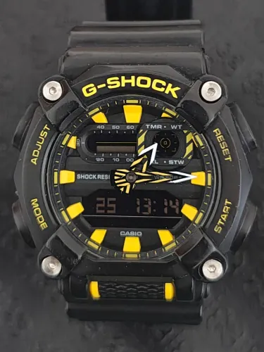 Relógio Casio G-SHOCK GA-900A Heavy Duty  Preto Amarelo