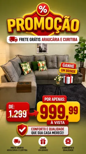 ? OFERTA IMPERDÍVEL! ? O sofá dos seus sonhos por um preço que cabe no seu bolso! ? ?