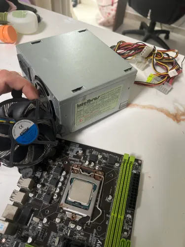kit placa mãe processador e cooler