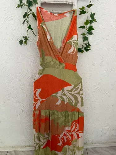 Vestido floral longo 