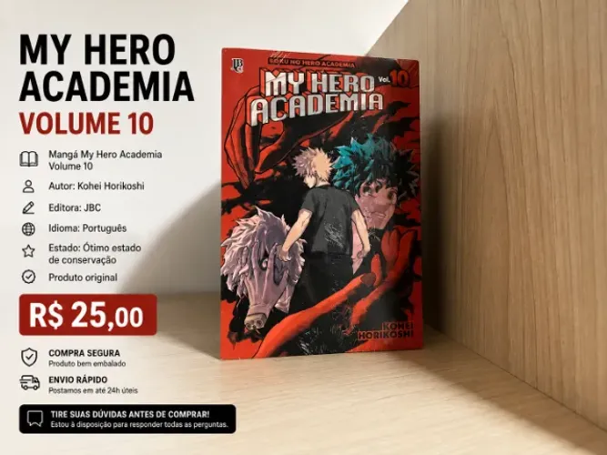 Manga Boku no Hero / My hero Academia Volume 10 Otimo estado