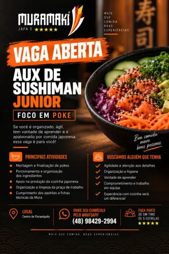 Vaga aux de sushiman Junior