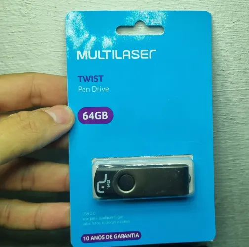 Pendrive 64gb Multilaser Twist novo lacrado original