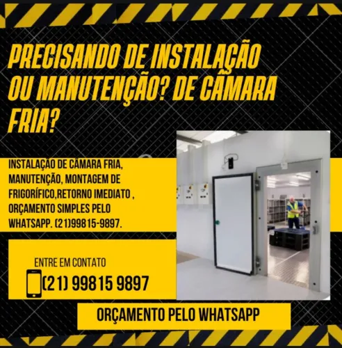 Instalação de câmara frigorífico.