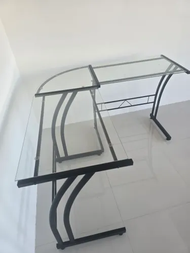 Escrivaninha escritório em vidro super elegante