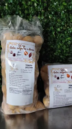Salgados congelados para festa
