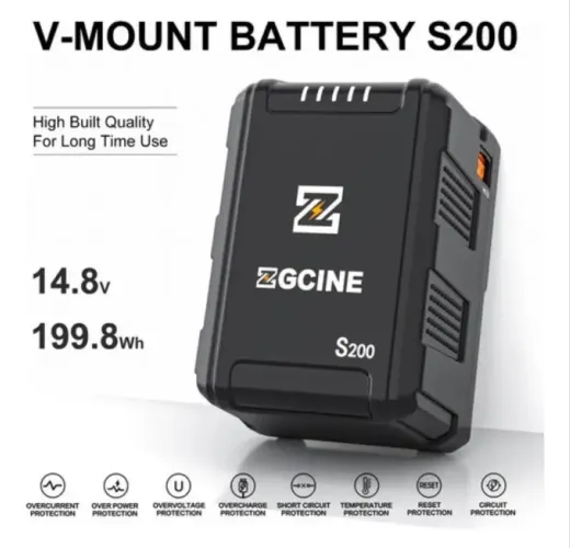 Bateria V-Mount ZGCINE ZG-S200 (199,8Wh / USB-C 100W PD) - Nova