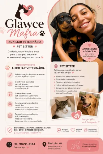 Pet Sitter & Auxiliar Veterinário 